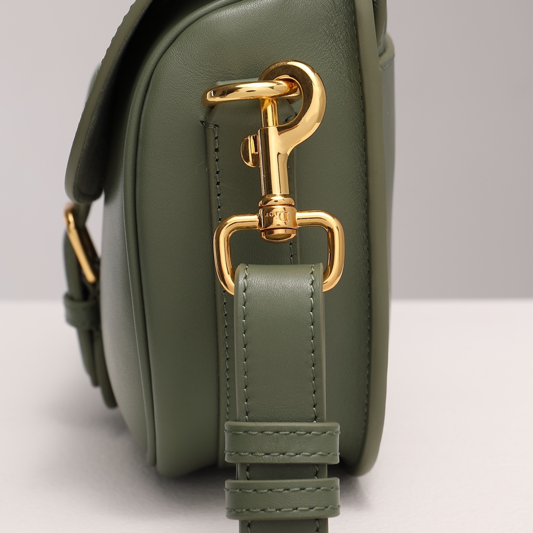 Medium Dior Bobby Bag Cedar Green Box Calfskin